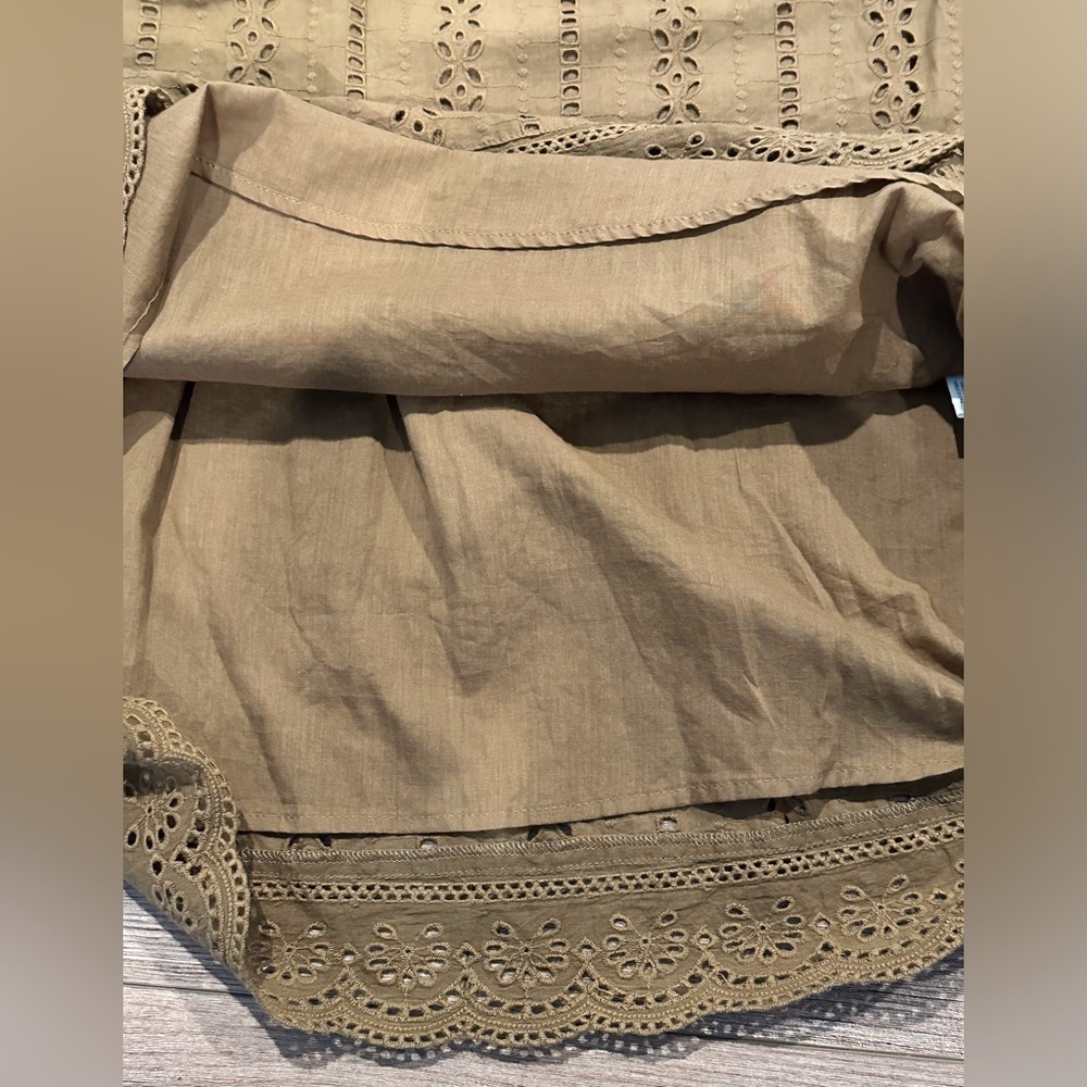NWT! DELUC Masson Dress Brown Eyelet Size Small - Picture 10 of 13